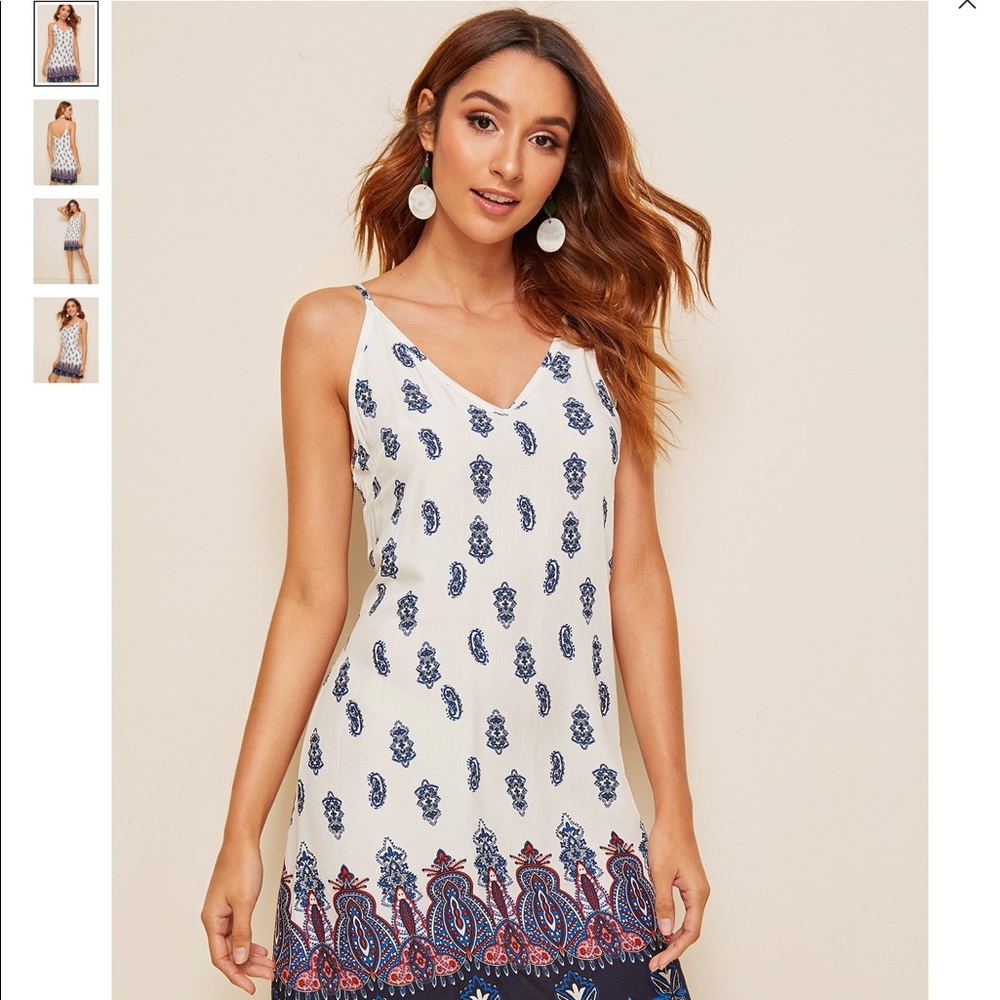SHEIN tribal print cami dress